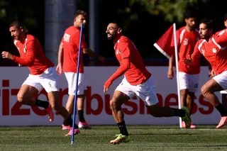 Soccer Football - FIFA World Cup 2026 - Egypt Training - - June 20, 2026 Egypt's Mohamed Salah during training REUTERS/Lee Smith