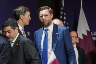 US Vice-President JD Vance (centre) and White House envoy Jared Kushner (left) at the US-Iran talks in the Buergenstock resort in Switzerland on Jun 21.