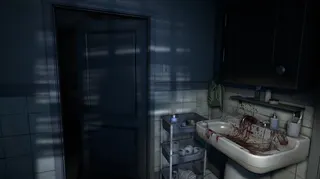 A bloody bathroom appears in Unhinged.