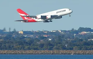 Qantas plane takes flight