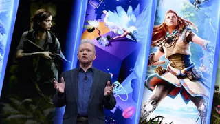 Jim Ryan, president and chief executive officer of Sony Interactive Entertainment Inc., speaks during a press event at the 2023 CES event in Las Vegas, Nevada, US, on Wednesday, Jan. 4, 2023.