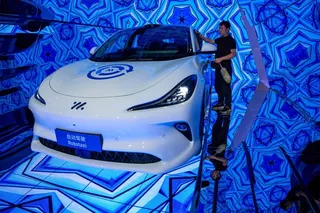 Automotive solution provider Momenta, which produced this robotaxi model, has gained regulatory approval from Beijing to list in Hong Kong. Photo: AP
