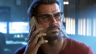 Raul Bautista using his phone in GTA 6