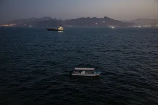 MUSCAT, OMAN - JUNE 23: Oil tankers and cargo vessels are anchored off the coast of Oman after being stranded for days as congestion at Port Sultan Qaboos has prevented them from docking on June 23, 2026 in Muscat, Oman. The Strait of Hormuz, a vital shipping route for the region's oil and gas, was effectively blockaded since the outbreak of war between the United States and Iran in late February. This week's provisional peace deal between the countries was meant to reopen the waterway to shippi