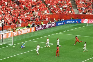 Soccer Football - FIFA World Cup 2026 - Group B - Switzerland v Canada - BC Place, Vancouver, Canada - June 24, 2026
Switzerland's Johan Manzambi scores their second goal past Canada's Maxime Crepeau REUTERS/Albert Gea     TPX IMAGES OF THE DAY