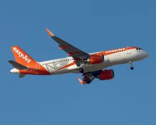 An easyJet plane in flight