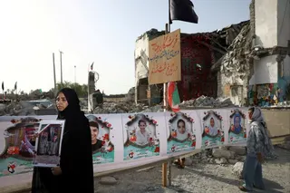 Raheleh, an Iranian woman who lost two of her children in Minab school strike on February 28. Photo: West Asia News Agency via Reuters
