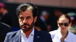 FIA president Mohammed Ben Sulayem walks in the paddock at the Monaco Grand Prix