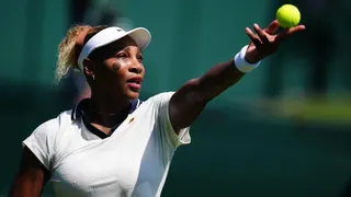 Serena Williams in practice at Wimbledon
