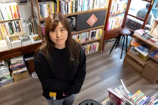 Leticia Wong, owner of Hunter Bookstore in Sham Shui Po. Photo: Connor Mycroft