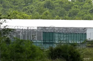Tents and wired fencing at the South Florida Detention Facility, nicknamed ‘Alligator Alcatraz’ at the Dade-Collier Training and Transition Airport in Ochopee, Florida, on June 25, 2026. — AFP pic
