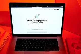 The Anthropic website on a laptop arranged in Forest Hills, New York.