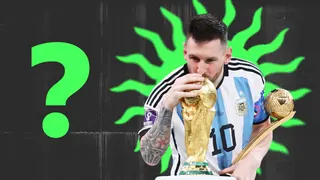 Lionel Messi on BBC Sport question mark graphic