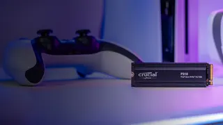 crucial p310 pcie 4.0 nvme ssd shown with a heatsink