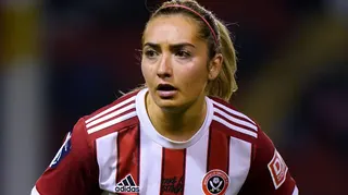 Maddy Cusack playing for Sheffield United