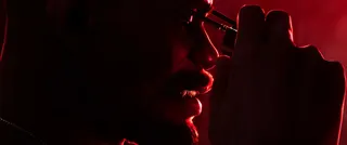 Marvel's Blade puts on his shades to go vampire hunting, in this still from Arkane Lyon's first trailer for the project.