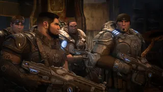 The main COG squad in Gears of War: Reloaded