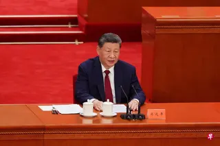 中共总书记、中国国家主席习近平星期三（7月1日）在庆祝中国共产党成立105周年大会上发表讲话。 （路透社）