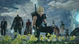 Cloud Strife and co in Final Fantasy 7 Revelation.