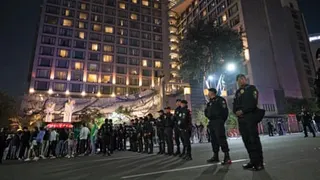 The England national team's hotel was protected by police on Saturday night as Mexican fans gathered hoping to disrupt players’ sleep