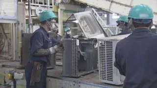 日媒報導，由於國內稀土資源短缺，日本首次開始從廢舊的家用空調中提取稀土。(取材自...