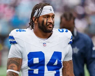 Marshawn Kneeland is pictured during a Dallas Cowboys game.