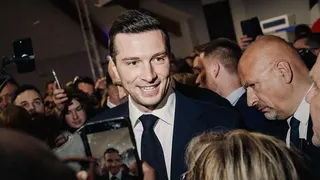 A headshot of Jordan Bardella