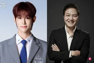 男团真人秀Boys Planet的徐源（左）和演反派闻名的资深韩国演员郑雄仁是PA娱乐的旗下艺人。 （互联网）