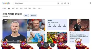 Google將維京長船元素融入搜尋動畫，也被認為是向挪威足球文化與哈蘭德致敬。(...