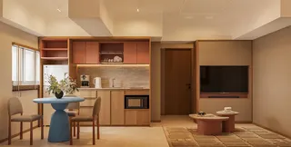 The co-living apartments range from studio units to three-bedroom units, with the majority being one-bedroom units of between 400 sq ft and 500 sq ft.