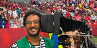 Fareed Kotb taking photos at the World Cup