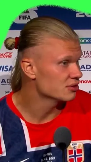 Erling Haaland speaks after Norway's win against Iraq