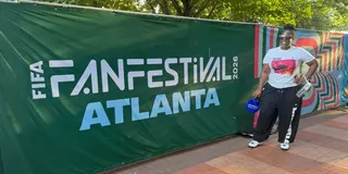 Manseenn Logan at Atlanta FIFA Fan Festival