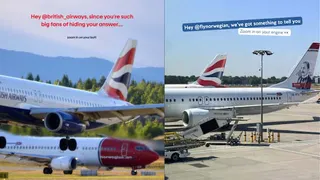 英挪八强战未开踢 两国航空社媒隔空叫阵
