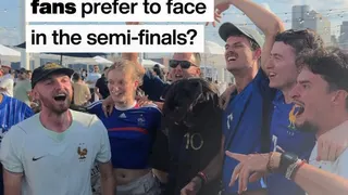 Spain or Belgium, which team do French fans prefer to face in the semi-finals?