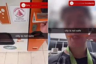 Didier Gaspard Owen Maximilien was handed two charges after he allegedly filmed himself licking a straw from the iJooz vending machine before placing it back inside the straw dispenser.