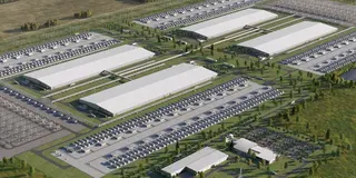 A bird's eye view of Meta's Alberta data center site.