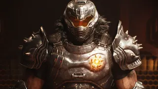 Doom: The Dark Ages, a game by id Software, image showing the Doom Slayer.