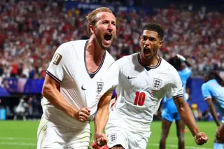 Harry Kane celebrates scoring against DR Congo, one of six goals the striker has at the World Cup so far