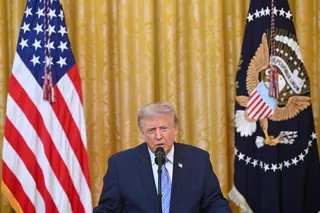US President Donald Trump addresses the nation from the East Room of the White House in Washington on Thursday. Photo: AFP