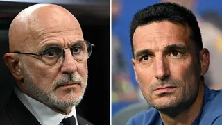 Spain manager Luis de la Fuente and Argentina boss Lionel Scaloni