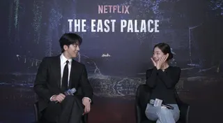南柱赫和盧允瑞一起分享拍片甘苦。圖／Netflix提供