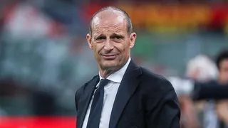 Massimiliano Allegri looks on during a match while managing AC Milan