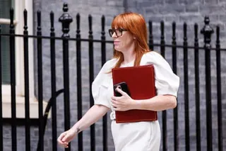 Angela Rayner walking towards 10 Downing Street.