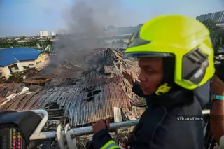 The fire that tore through the Selangor wholesale market has been extinguished, with mopping-up operations under way.  - NSTP/ASWADI ALIAS