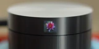 A closeup of Scanwheel displaying an image of a flower