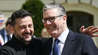 Volodymyr Zelensky welcomes UK Prime Minister Keir Starmer