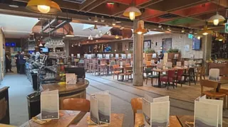 A deserted restaurant at Gatwick