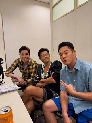 Junior韓宜邦（右起）、黃玉榮回憶昔日和王凱相聚時光。圖／截自韓宜邦臉書