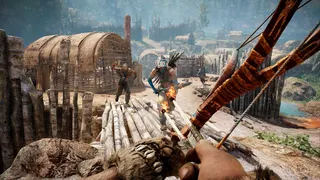 far cry character using fire arrow on enemy